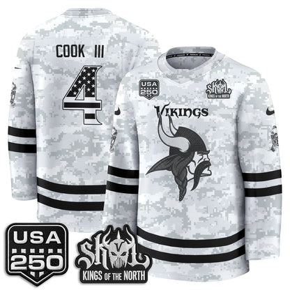 MIN 2026 Salute To Service Edition Hockey Jersey - Printed