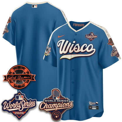 MIL 2026 WS Champions - Bob Uecker Patch Vapor Jersey - Stitched