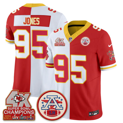 Kansas City Chiefs Throwback Split Vapor Jersey - Stitched