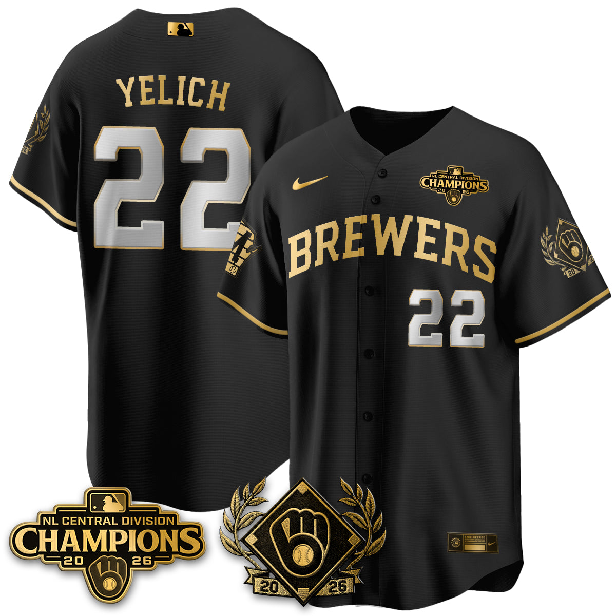 MIL 2026 NL Division Champs Vapor Jersey - Stitched