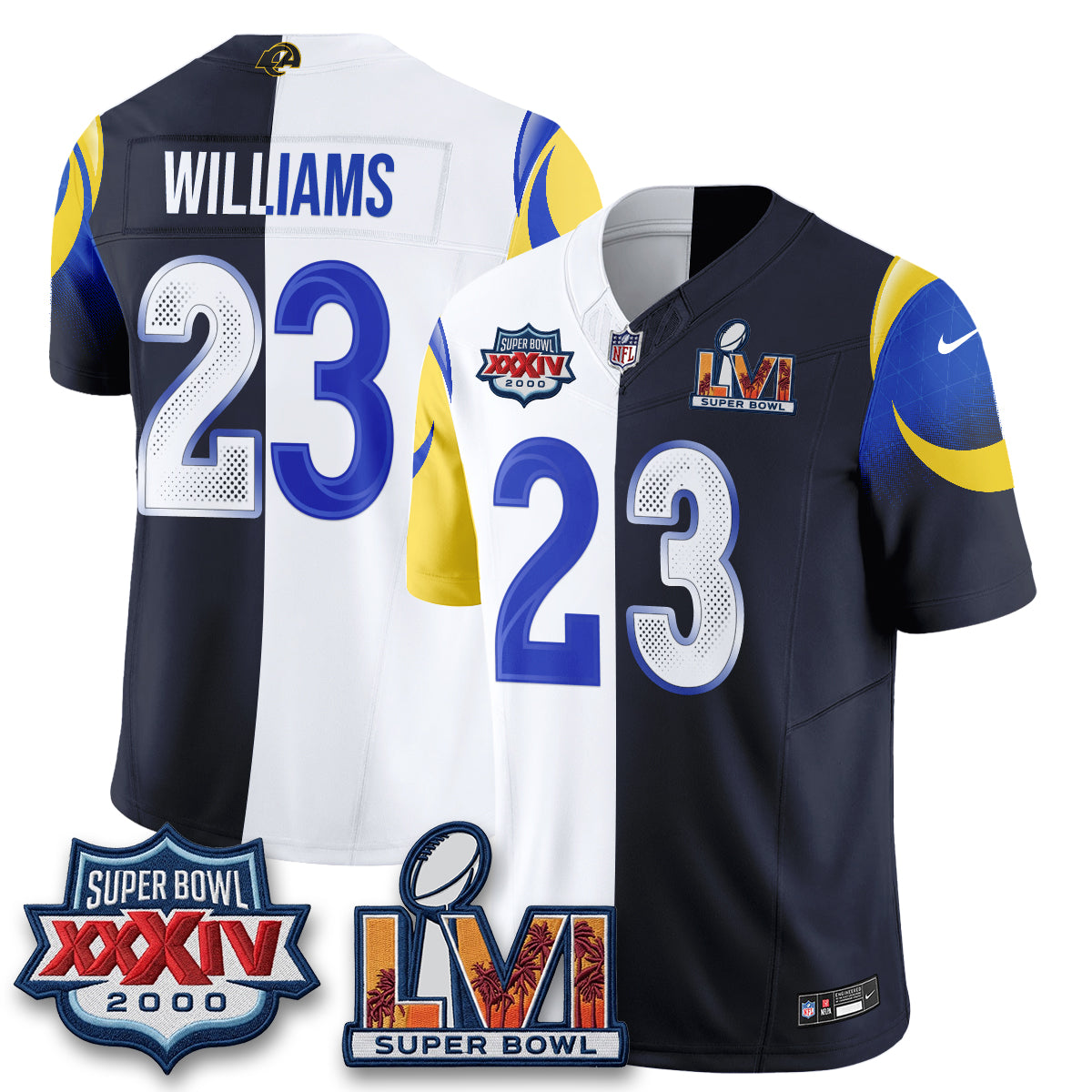 Los Angeles Rams Rivalries Split Vapor Jersey - Stitched