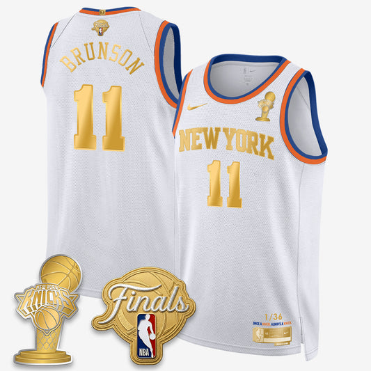 Jalen Brunson NYK 2026 Basketball  Finals Champions Gold Standard Basketball Jersey - Limited Edition - Stitched