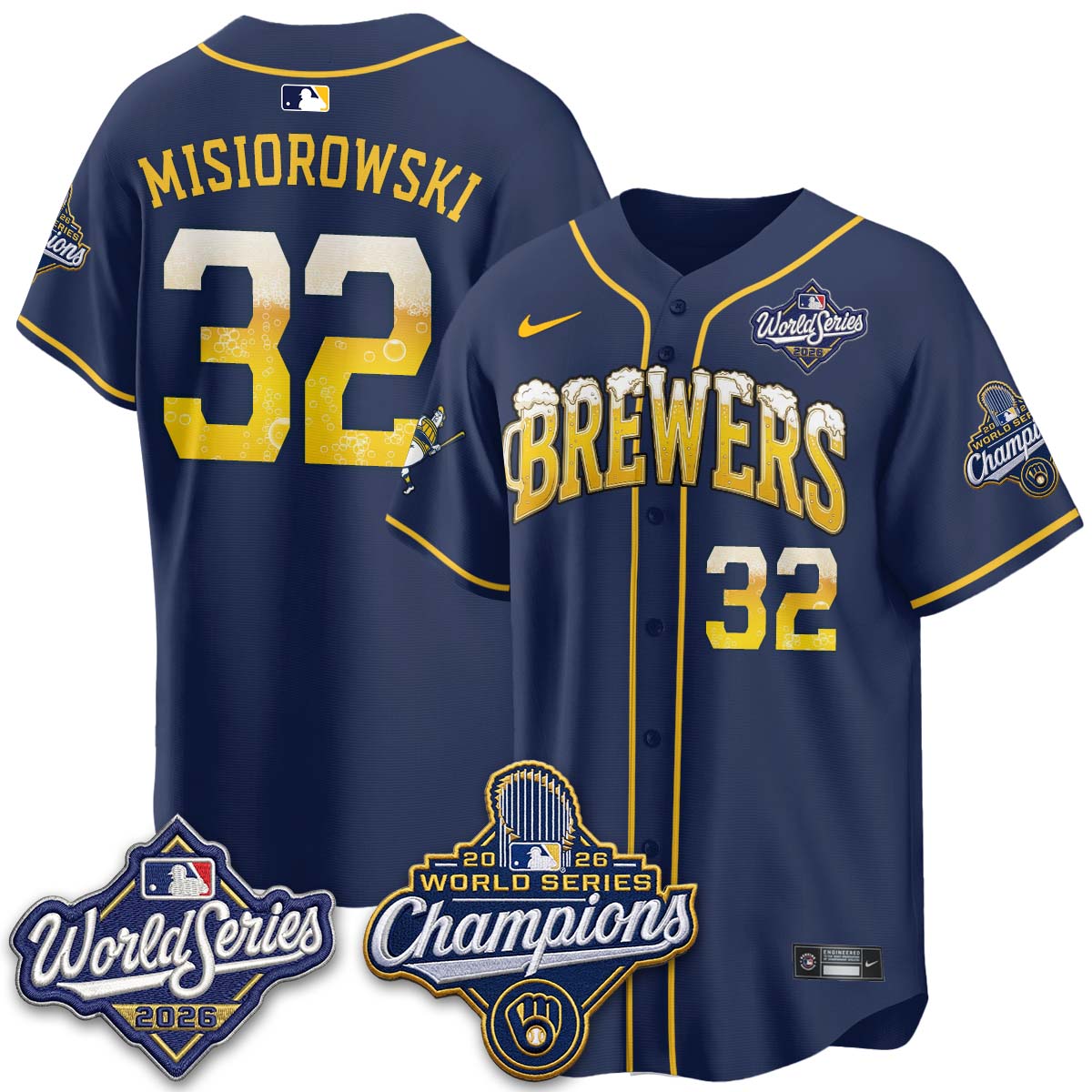 MIL "Pitcher & Pint" 2026 WS Champions Vapor Jersey - Stitched
