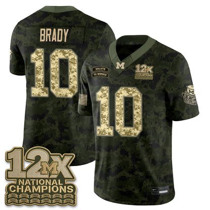 Michigan Wolverines 2026 Salute to Service Vapor Jersey - Stitched