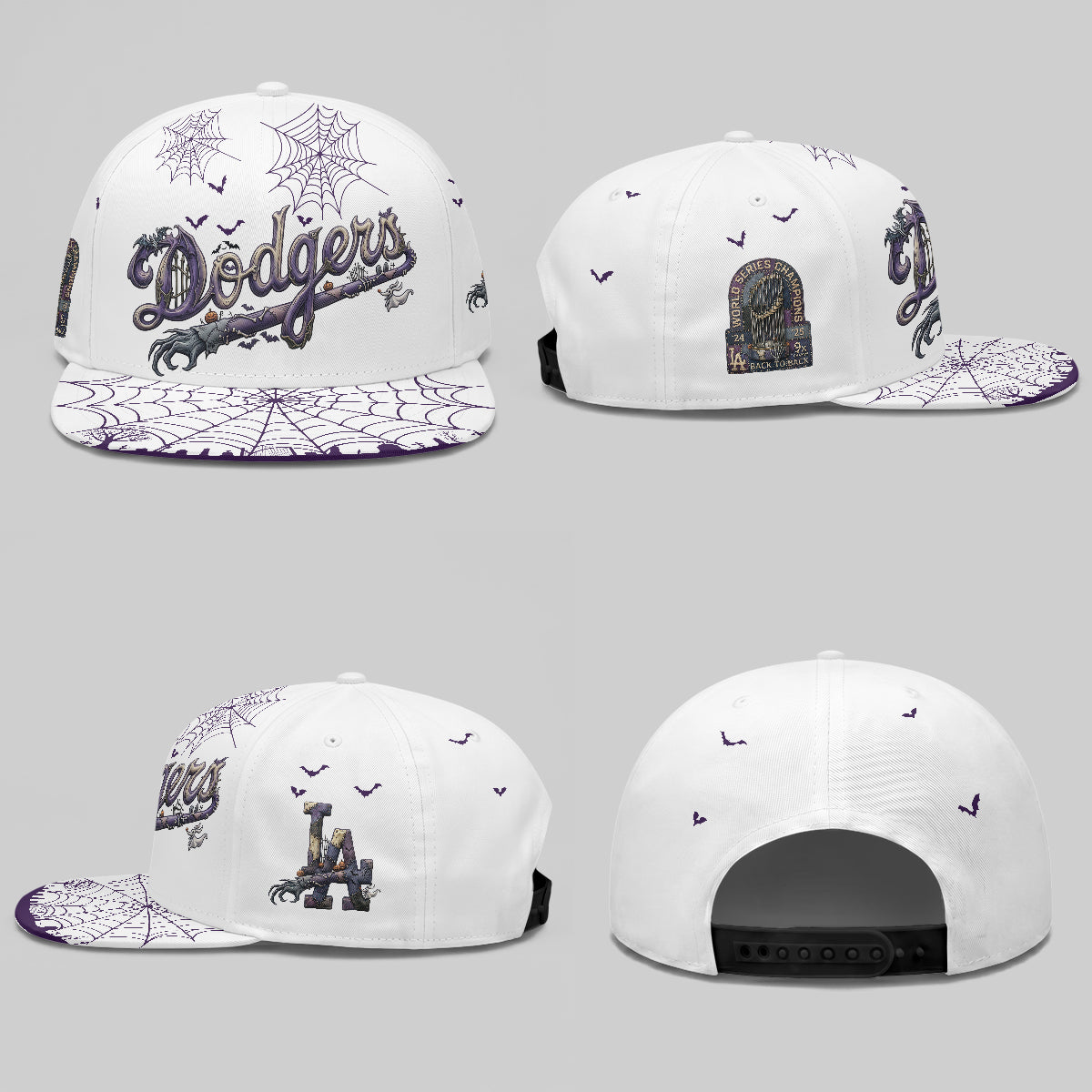 Los Angeles Dodgers Nightmare Snapback Cap - Printed