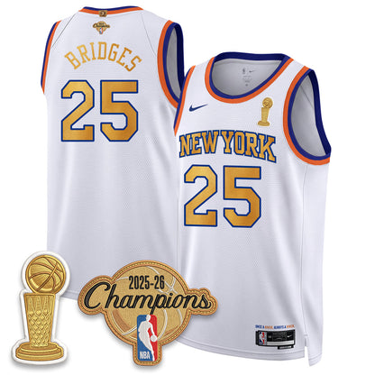 New York Knicks Champions Night Vapor Jersey - Stitched
