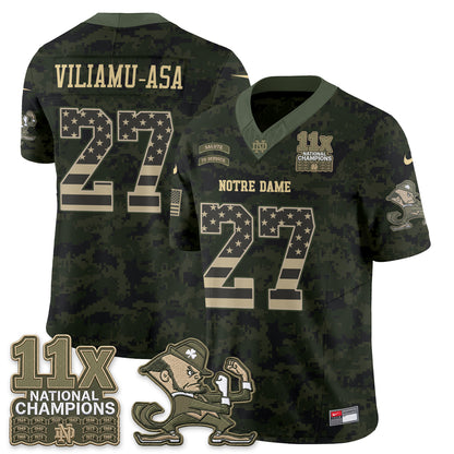 Notre Dame Fighting Irish 2026 Salute to Service Vapor Jersey - Stitched