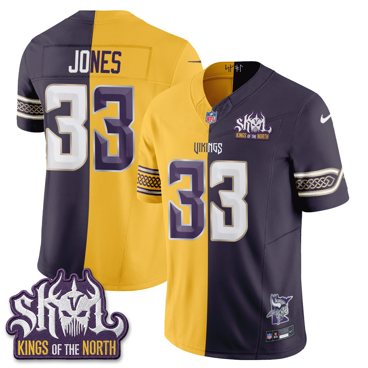 Minnesota Vikings 2026 Rivalries Split V2 Vapor Jersey - Stitched