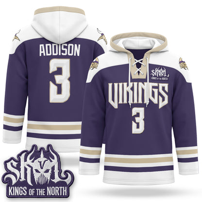 Minnesota Vikings 2026 Rivalries Fleece-Lined Hockey Hoodie - Stitched