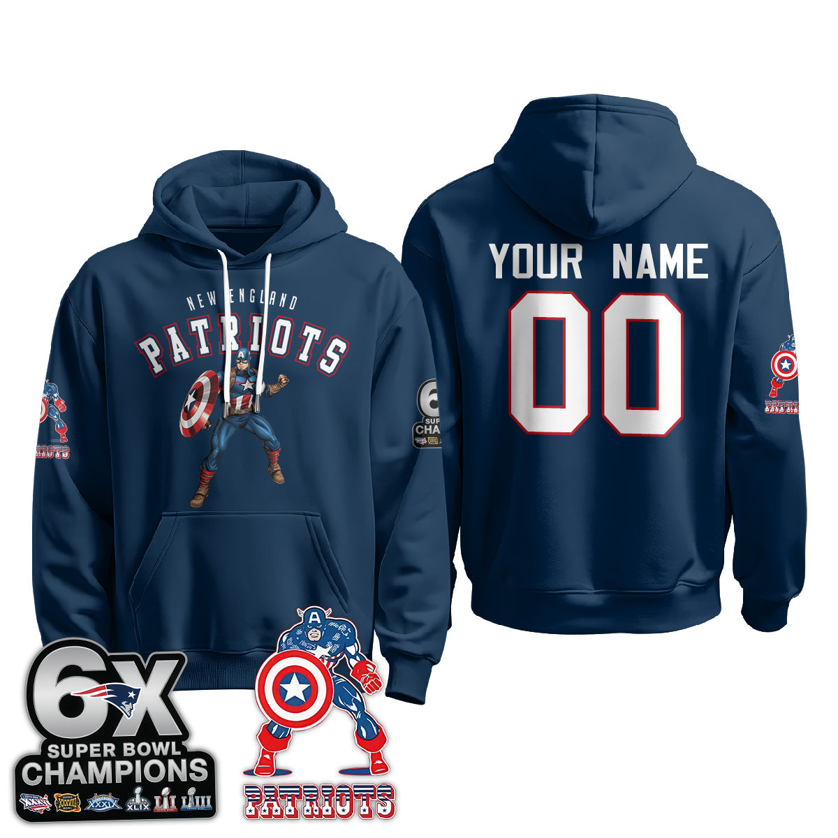 NE x Liberty Guardian Edition Pullover Custom Hoodie V1 - Printed