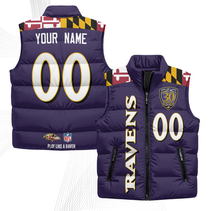 BAL Maryland Custom Puffer Vest - Printed