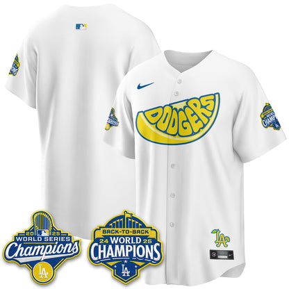 Los Angeles Dodgers Lemonade Collection Vapor Jersey - Stitched