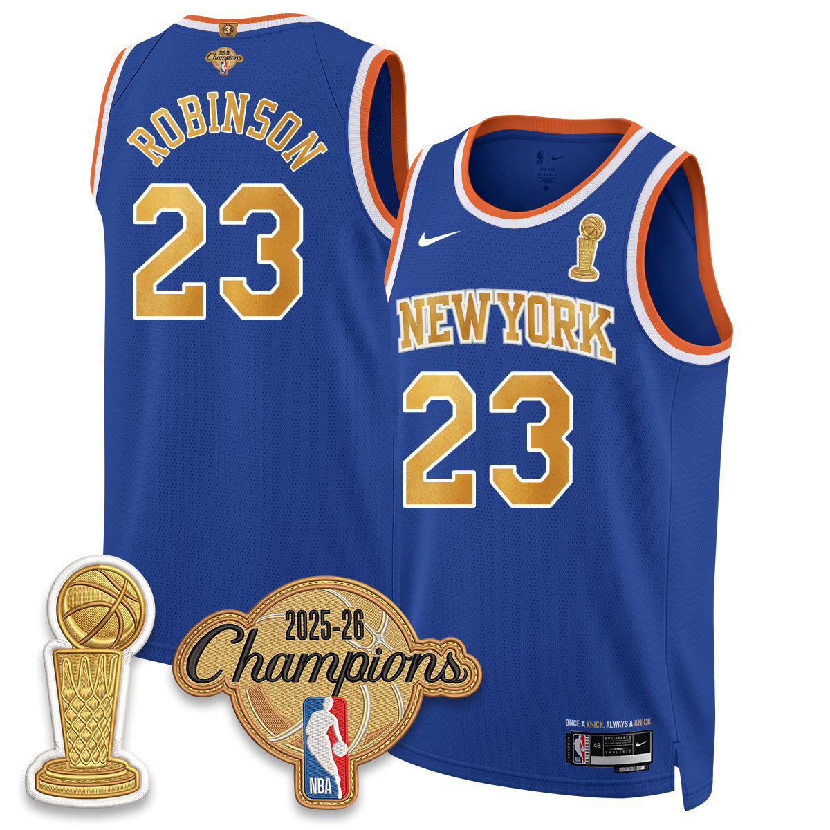 New York Knicks Champions Night Vapor Jersey - Stitched