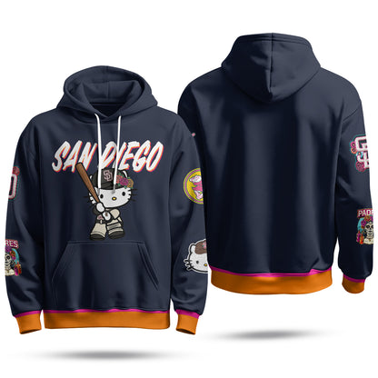 San Diego Padres x Meow KT Hoodie - Stitched