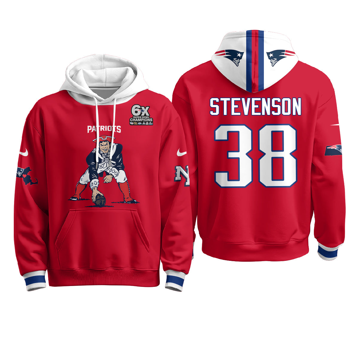 New England Patriots Minuteman Edition Hoodie - Stitched