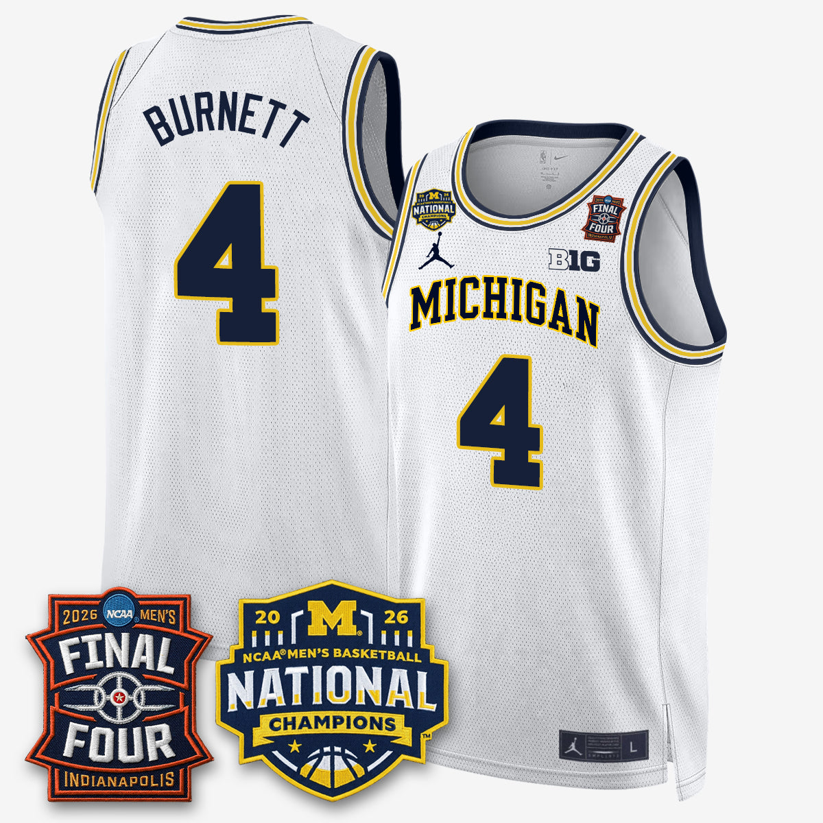 MICH 2026 NCAA Men's Basketball Champions Limited Jersey - All Stitched