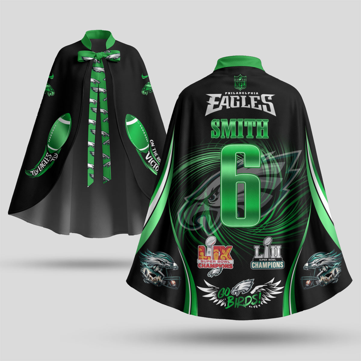 PHI Champions Edition Strap Shawl Cape - Printed