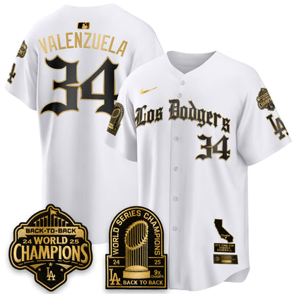LAD World Series Champions Vapor Premier Limited Gothic Edition Jersey - All Stitched