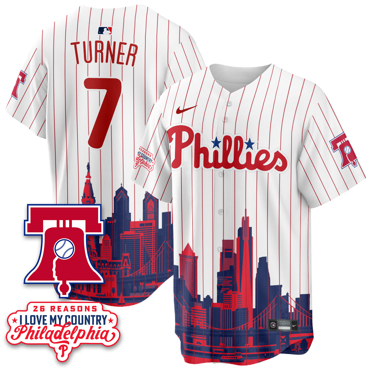 Philadelphia Phillies "26 Reasons I Love My Country" Edition Vapor Jersey - Stitched