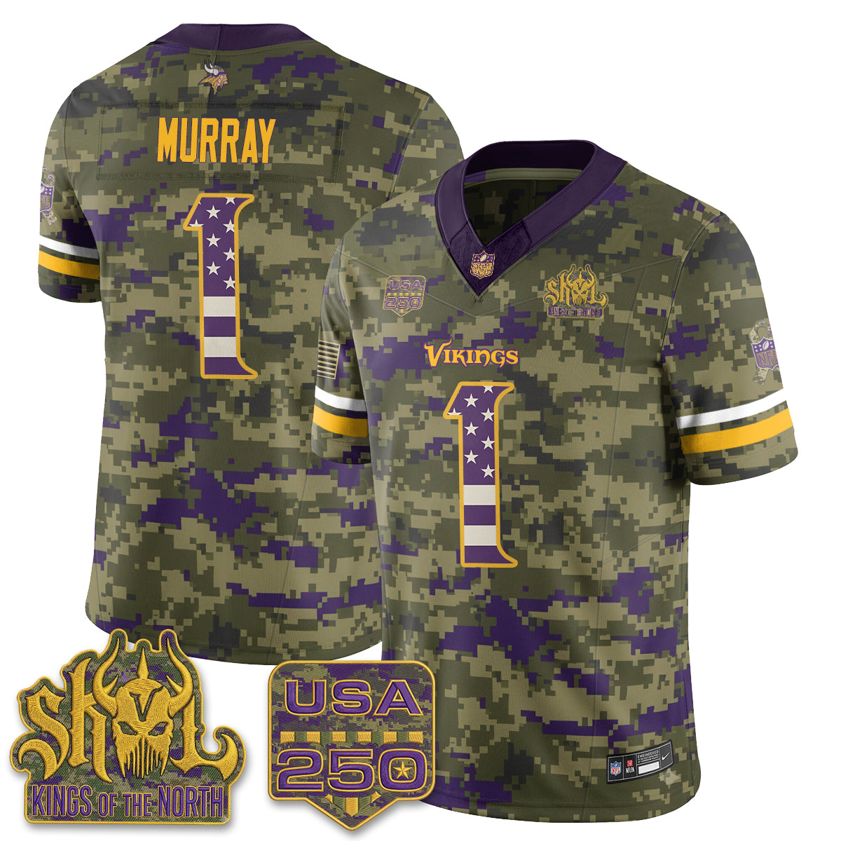 MIN 2026 Salute to Service Edition Vapor Jersey - Stitched