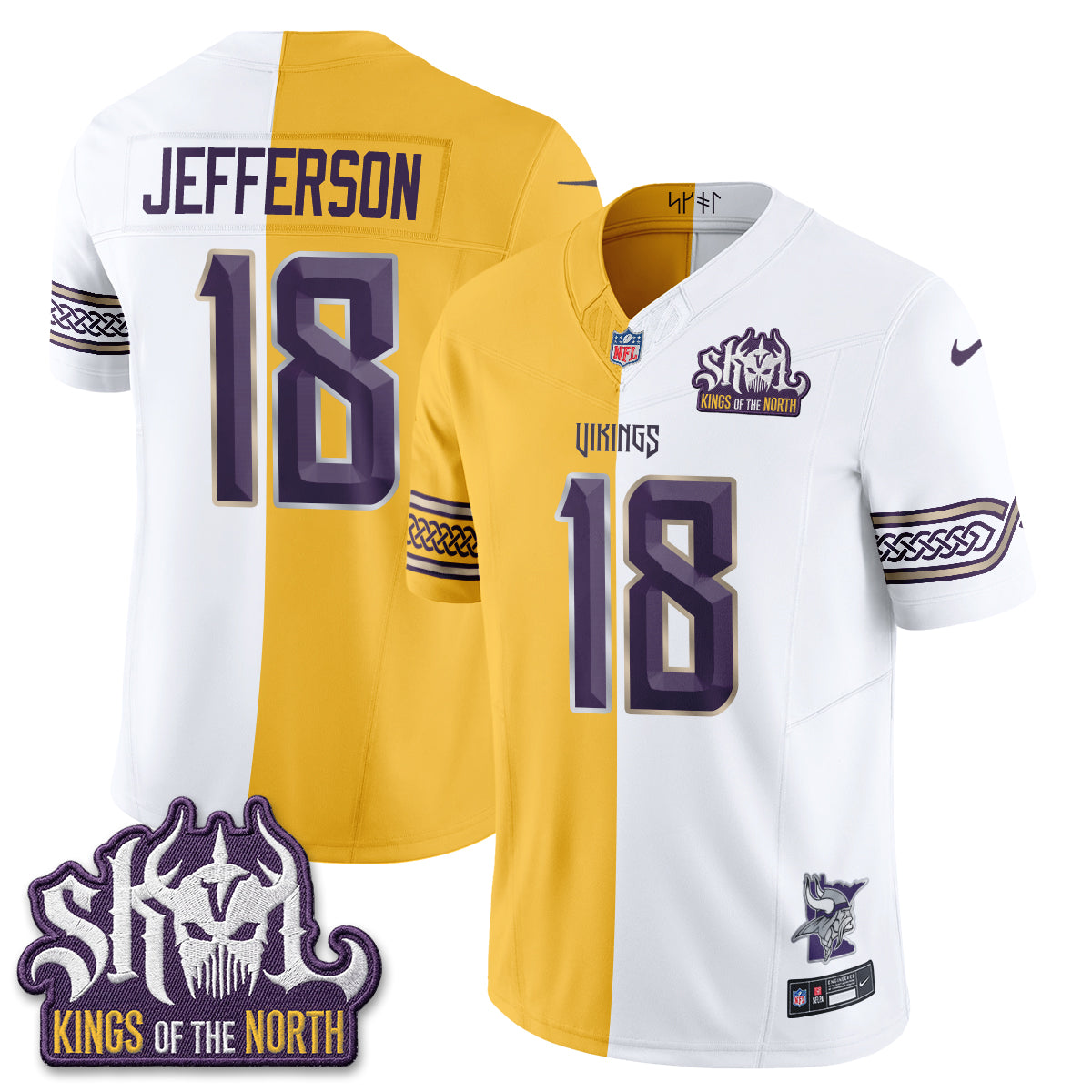 Minnesota Vikings 2026 Rivalries Split V2 Vapor Jersey - Stitched