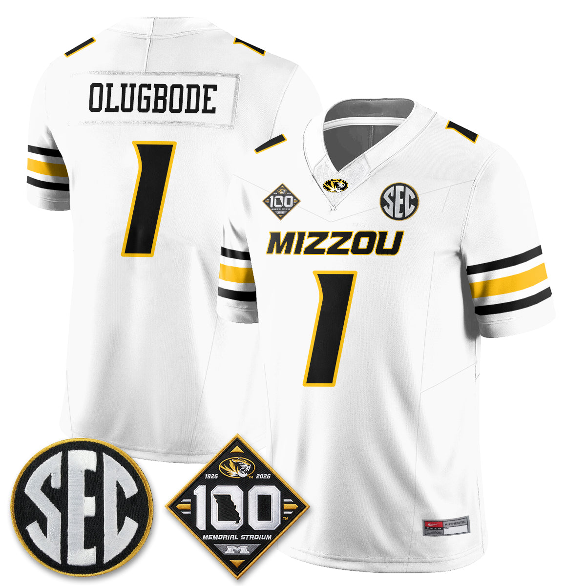 MIZZ 100th Anniversary of Memorial Stadium Vapor Jersey - Stitched