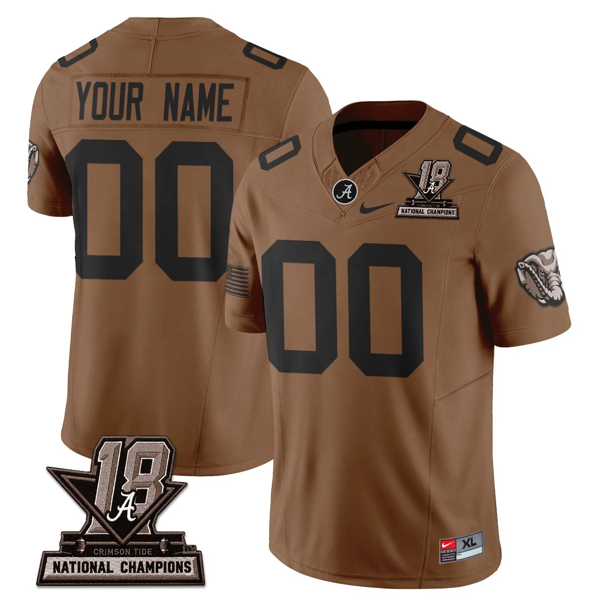 Alabama Crimson Tide 2026 Military Appreciation Custom Vapor Jersey - Stitched