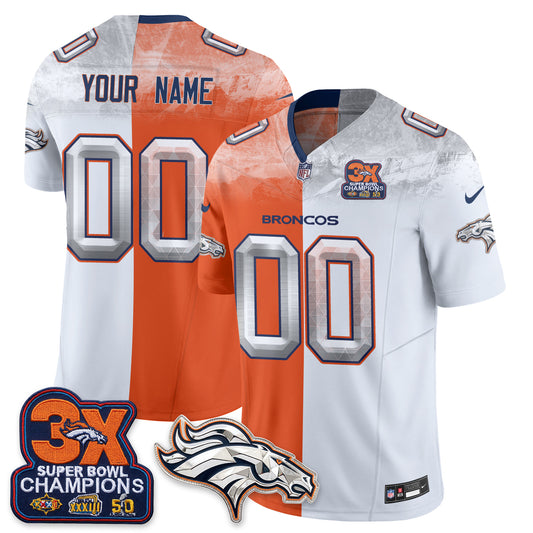 DEN Mile High Split Edition Vapor Custom Jersey - Stitched