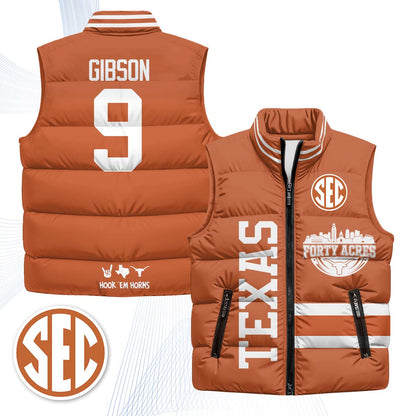 TEX "Forty Acres" Puffer Vest - Printed