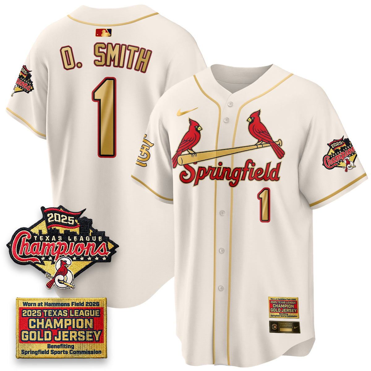 STL Springfield's Championship Gold Limited Jerseys - Stitched