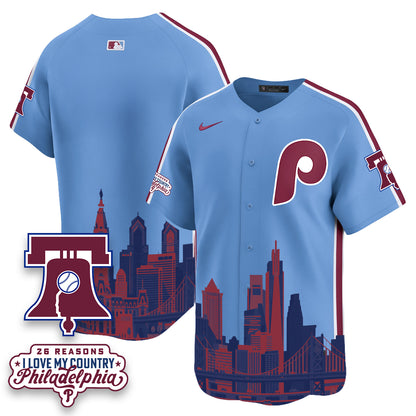 Philadelphia Phillies "26 Reasons I Love My Country" Edition Vapor Jersey - Stitched