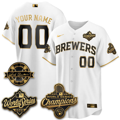 MIL 2026 WS Champions - Bob Uecker Patch Custom Vapor Jersey - Stitched