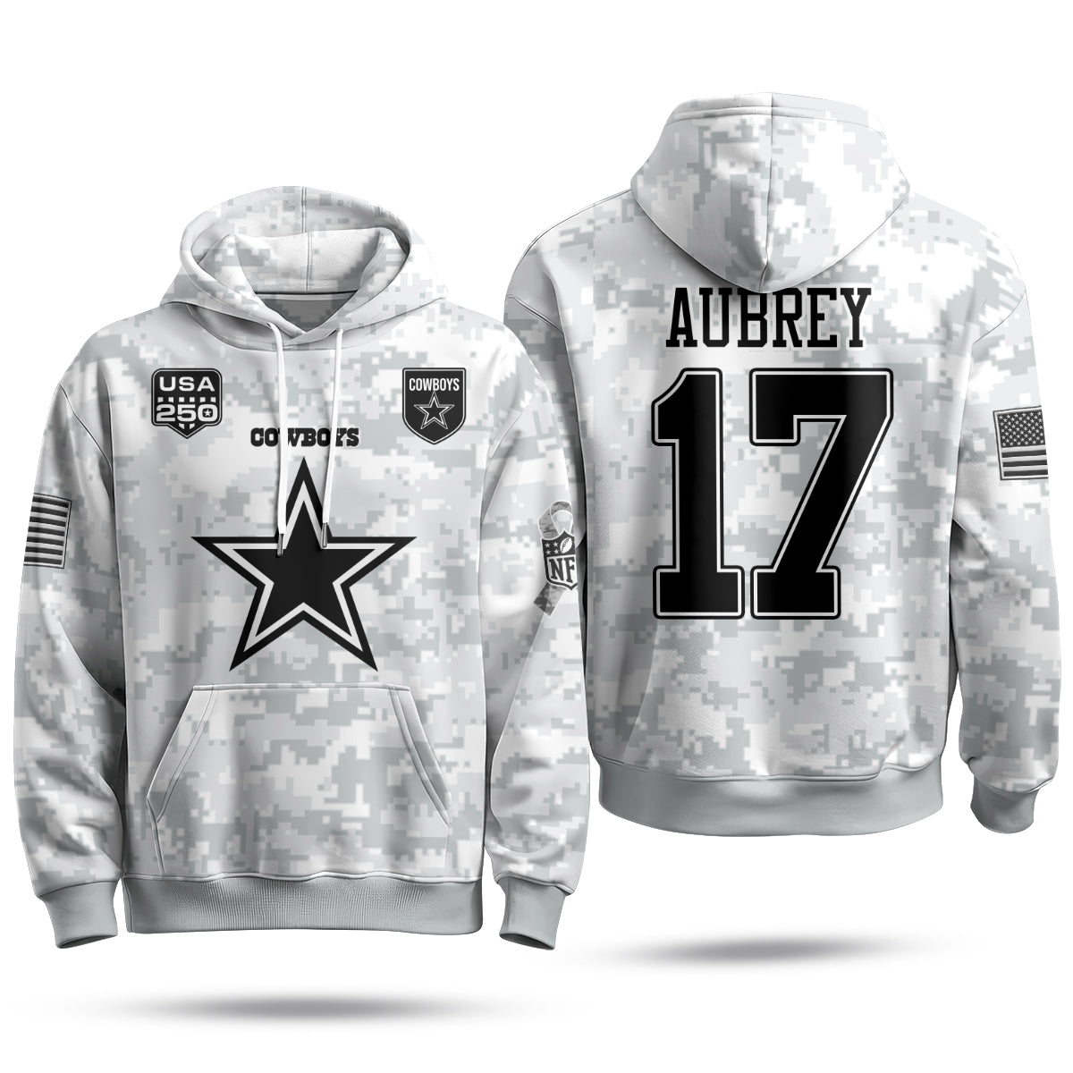 DAL 2026 Salute To Service Edition Pullover Hoodie - Printed