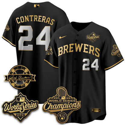 MIL 2026 WS Champions - Bob Uecker Patch Vapor Jersey - Stitched