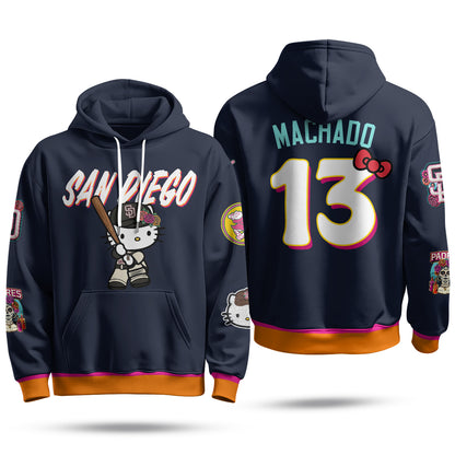 San Diego Padres x Meow KT Hoodie - Stitched