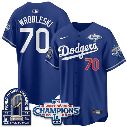LAD 2026 NL West Champs Vapor Jersey- Stitched