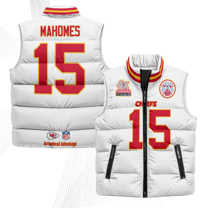 Kansas City Chiefs 4X Champs Gold Edition Puffer Vest - Printed
