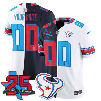 HOU 2026 Rivalries Split Vapor Custom Jersey - Stitched