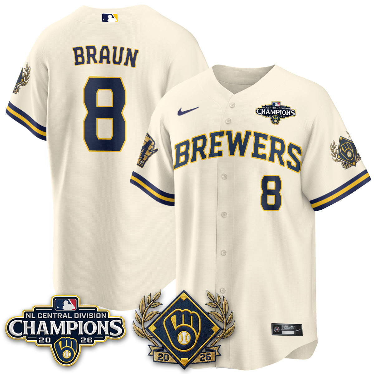 MIL 2026 NL Division Champs Vapor Jersey - Stitched