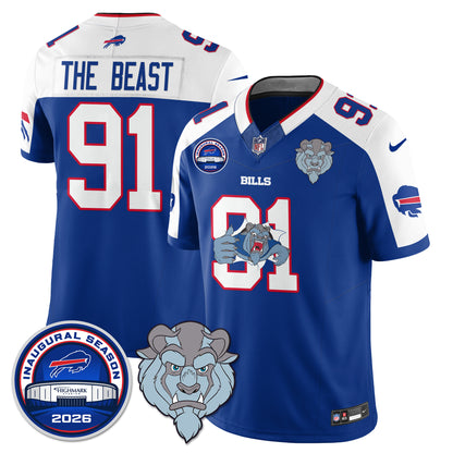 Buffalo Bills x Hairy Blue Beast Edition Vapor Jersey - Stitched