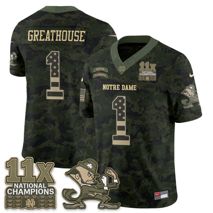 Notre Dame Fighting Irish 2026 Salute to Service Vapor Jersey - Stitched