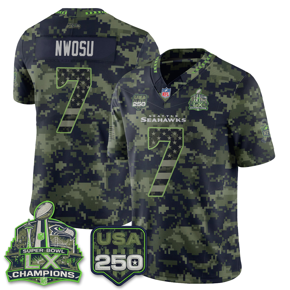 Seattle Seahawks 2026 Salute to Service Edition Vapor Jersey - Stitched