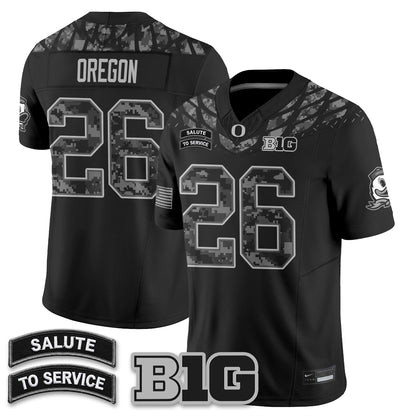 Oregon Ducks 2026 Salute to Service Vapor Jersey - Stitched