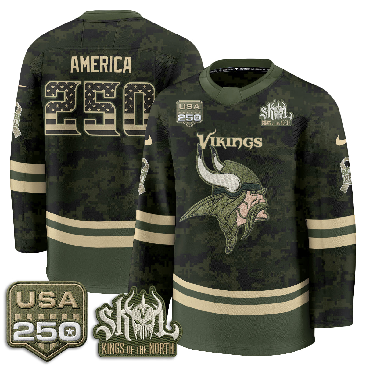 MIN 2026 Salute To Service Edition Hockey Jersey - Printed