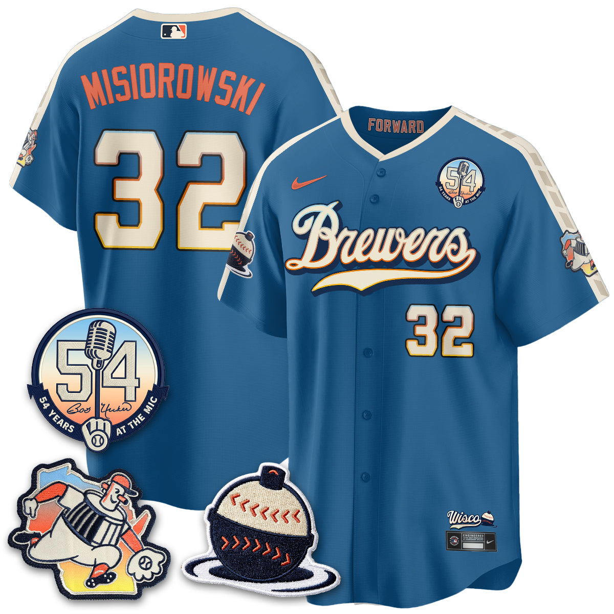 MIL 2026 City Connect Bob Uecker Vapor Limited Jersey - All Stitched V1
