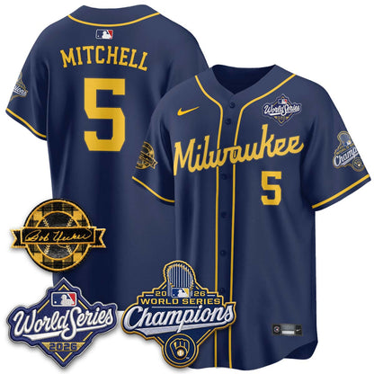 MIL 2026 WS Champions - Bob Uecker Patch Vapor Jersey - Stitched