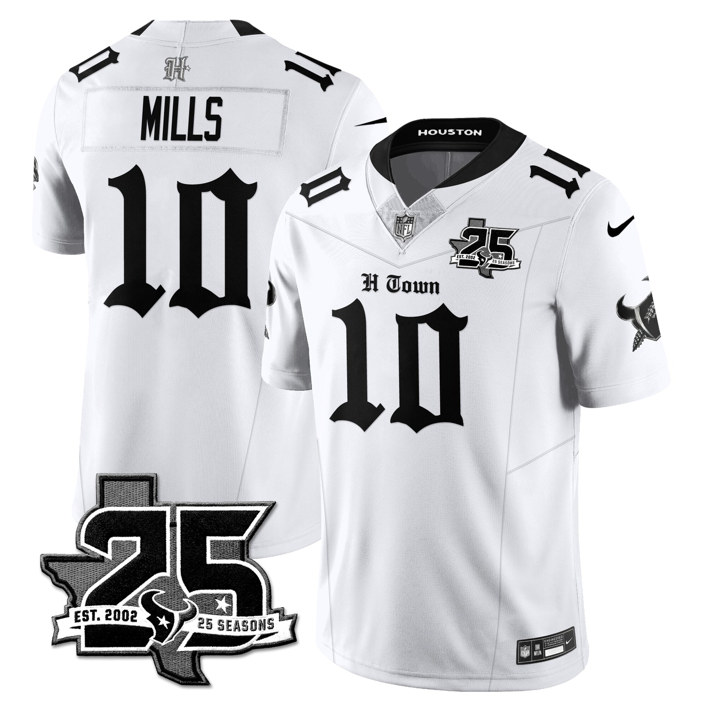 HOU 25th Seasons in 2026 Gothic Vapor Gold Edition Limited Jersey - All Stitched
