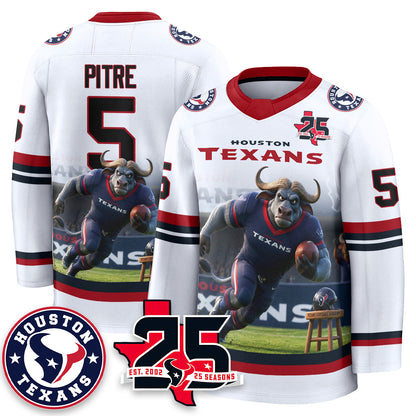 Houston Texans x Bull Chief Edition Hockey Jersey - Printed