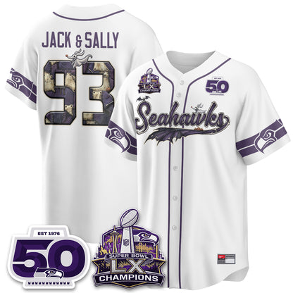 Seattle Seahawks 2026 Nightmare Edition Vapor Baseball Jersey - Stitched