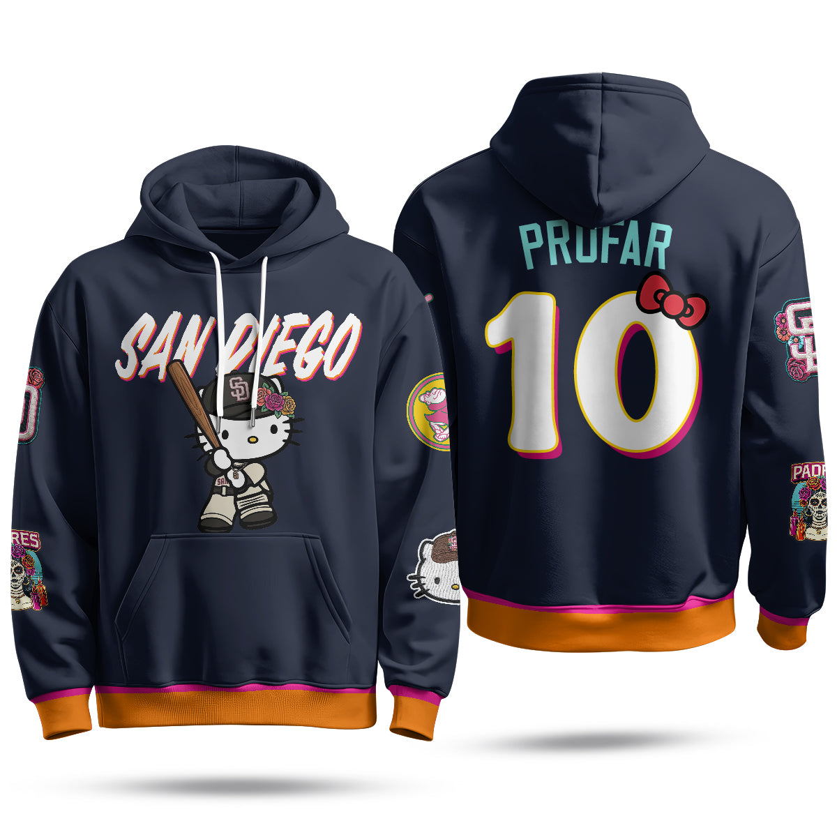 San Diego Padres x Meow KT Hoodie - Stitched
